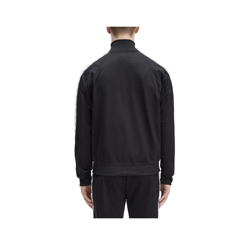 Fred Perry Felpa con zip Felpa Uomo con zip e fettuccia logata Nero bianco - Francavilla Moda